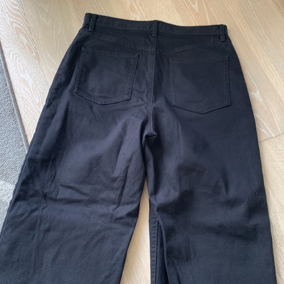 Wilfred Ashika Utility Wide-Leg Pant Cotton 26" Black Sz8 - Picture 3 of 12